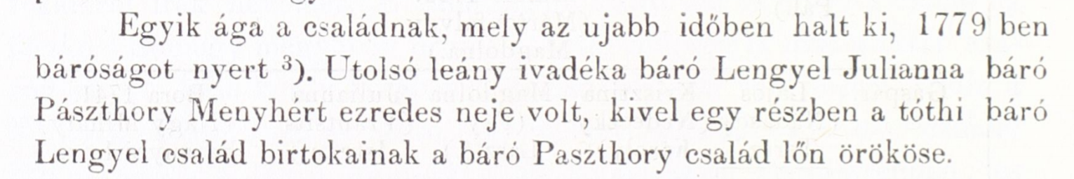 Részlet a Lengyel családról Nagy Iván könyvéből